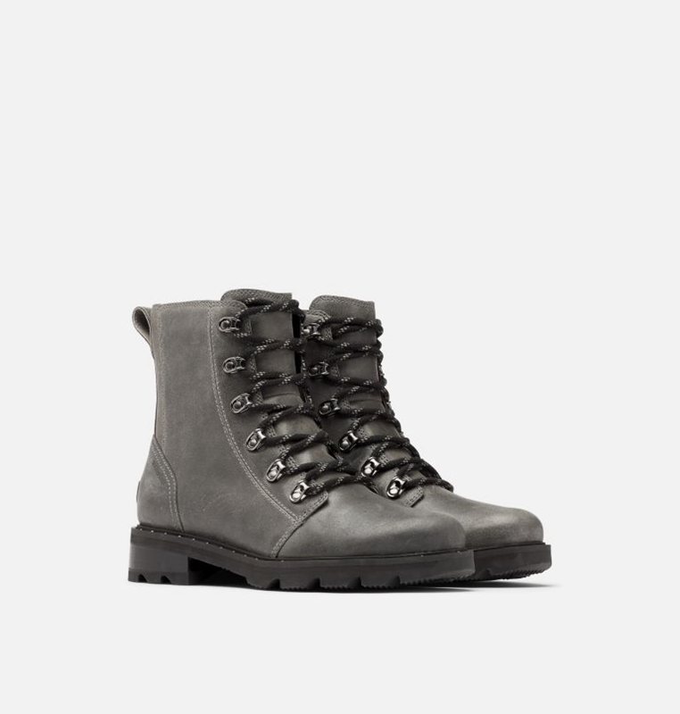 Sorel Dam Gummistövlar Mörk Grå - Lennox™ Lace Mid - QSV-257916